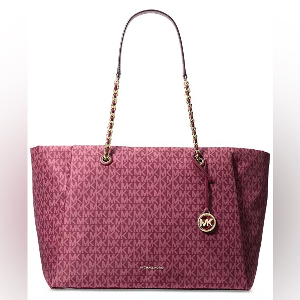 Michael Kors Georgia Signature Mulberry Large Tote Bag NWT